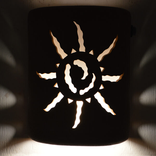 “Quick Ship” – Various Sizes - Wall Sconce - Ancient Sun, Copper Bands, Antique Copper Color - Image 4