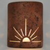 “Quick Ship” – Wall Sconce - Sunrise in Copper Brick-9" - Image 2