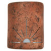 “Quick Ship” – Wall Sconce - Sunrise in Copper Brick-9"